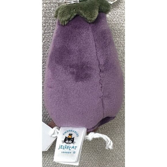 Jellycat Amuseables Vivacious EGGPLANT Bag Charm Keychain-Brand New & Authentic! - Picture 4 of 7